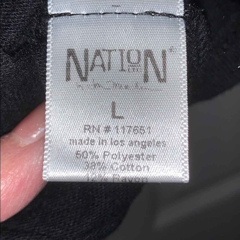 Nation LTD Black Cut off Sleeveless T-Shirt Large. excellent condition - Picture 7 of 8